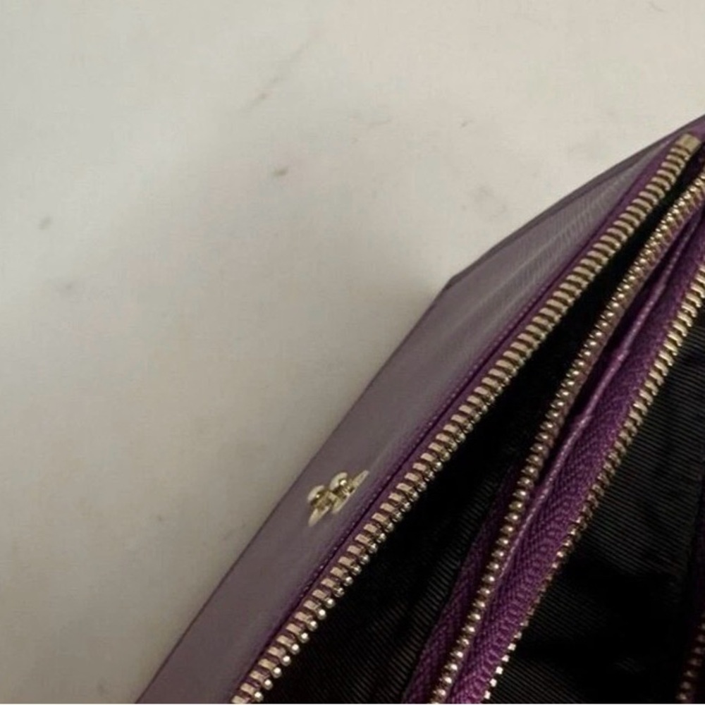 Purple Long Zip Wallet with Card Slots - Picture 7 of 7